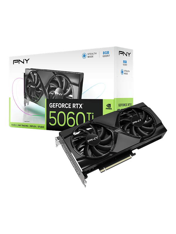 PNY GeForce RTX 5060 Ti Dual Fan - 8GB GDDR7 RAM - Grafische kaarten
