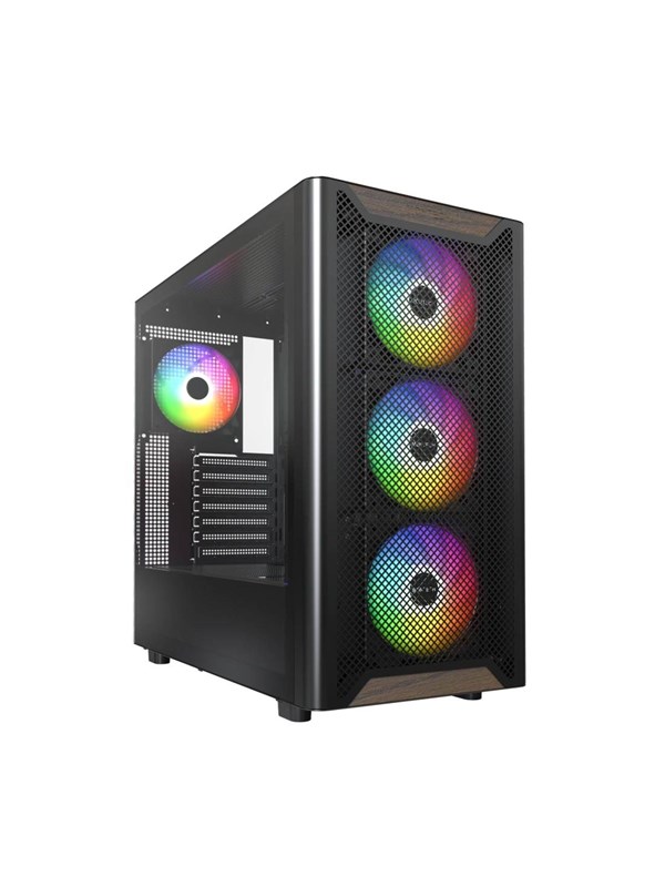 Montech XR Wood Black - Case - Miditower - Zwart