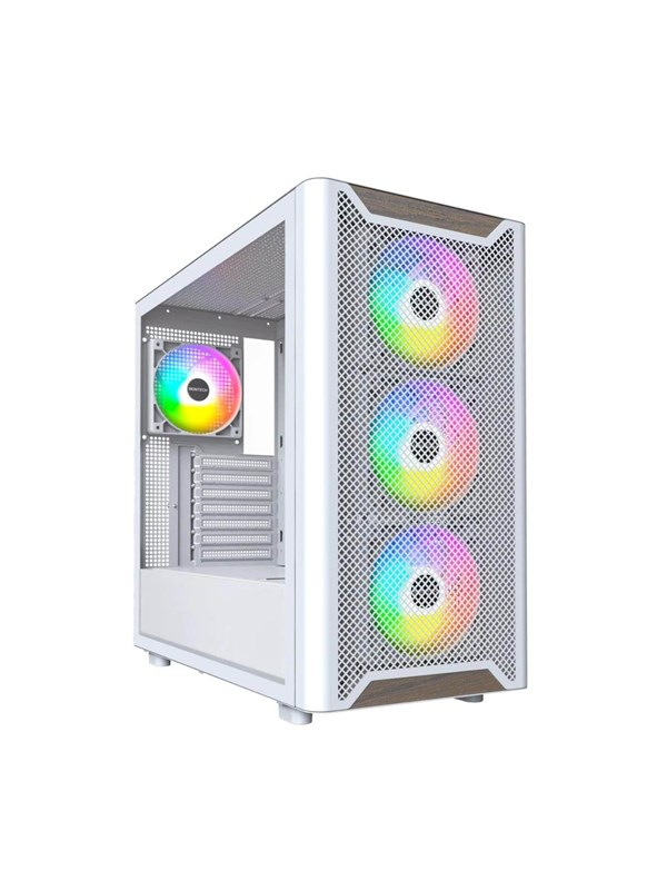 Montech XR Wood White - Case - Miditower - Wit