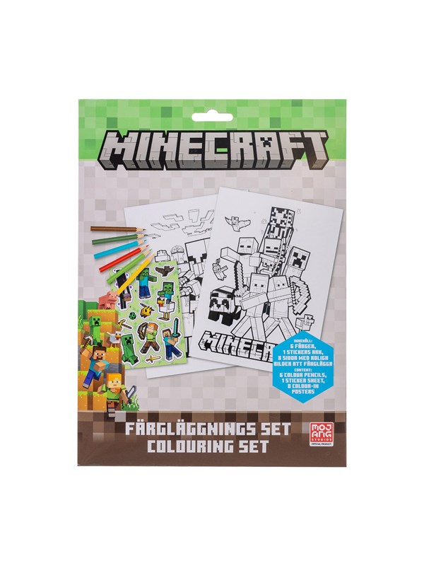 Euromic MINECRAFT Coloring set w/6 col. pencils sticker
