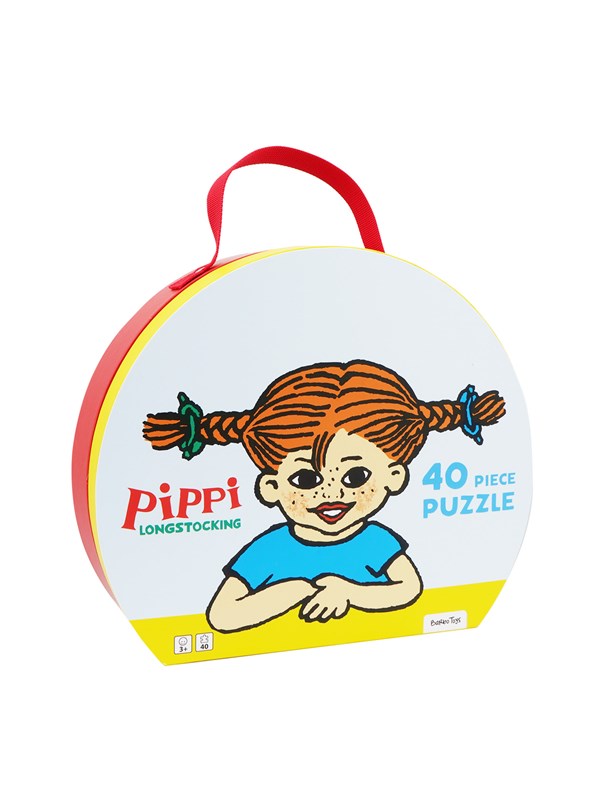 Barbo Toys Pippi - Suitcase w. Puzzle - Villa Villekulla
