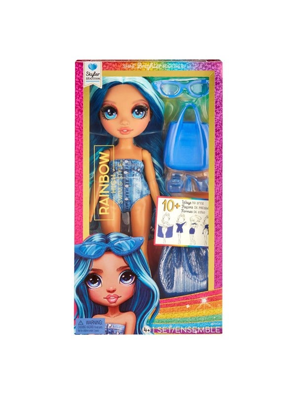 Rainbow High Swim & Style-modepop - 28 cm - Skyler (blauw)