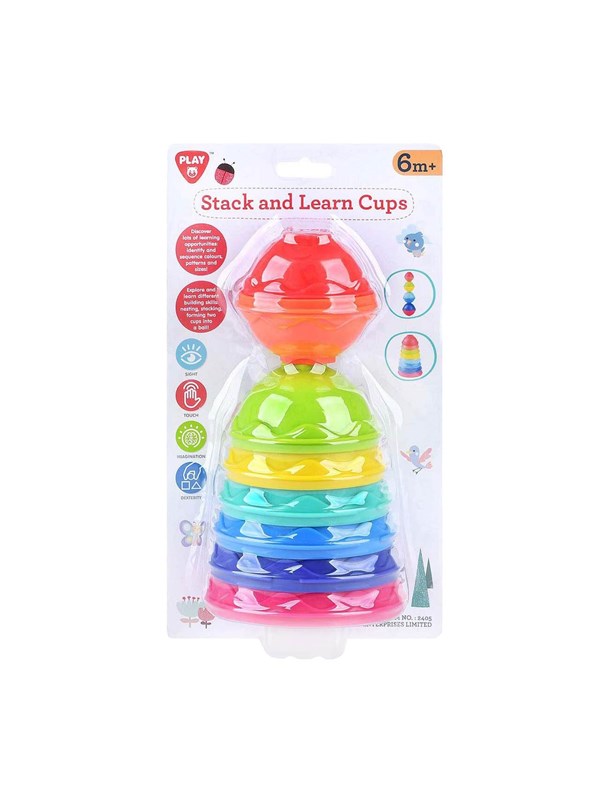 Play stapelbekers speelgoed - kleurrijke leerbekers voor kinderen.