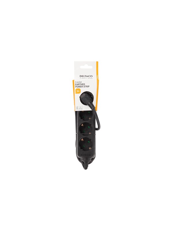 Deltaco GT-0421 Power Strip - 3 m
