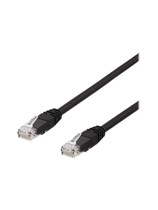 Deltaco TP-620SAU - patch cable - 20 m - black - Zwart - 20m