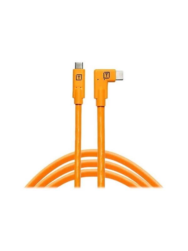 Tether Tools TetherPro USB-C naar USB-C Right Angle 4.6m kabel Oranje
