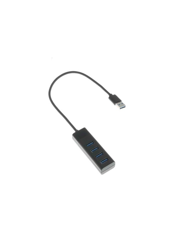 Insmat - hub - 4 ports USB hub - 4 - USB 3.2 - Zwart