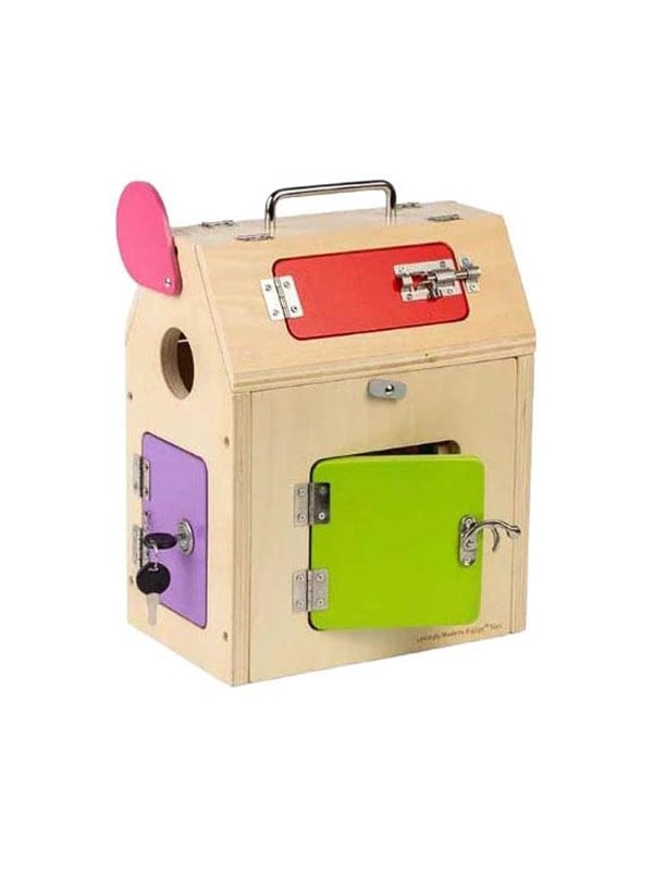 Bigjigs Houten Huis met Sloten en Grendels, 5dlg.