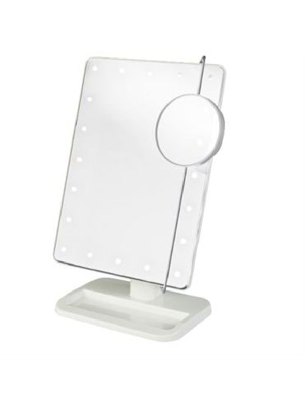 UNIQ Hollywood Make-up Spiegel met verlichting & 10x Vergrotingsspiegel - Wit