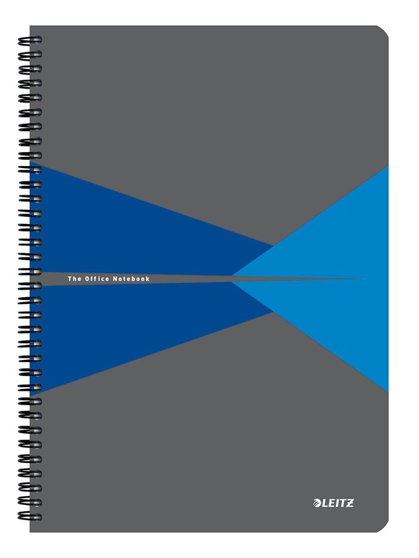 Leitz Office Notebook A4 ruled wirebound with cardboard cover blue