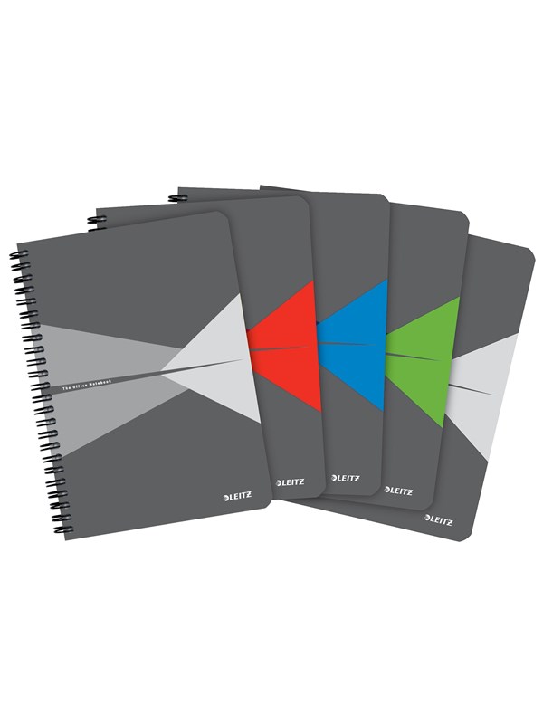 Leitz Office Notebook A5 ruled wirebound with PP cover assorted 1 pcs.