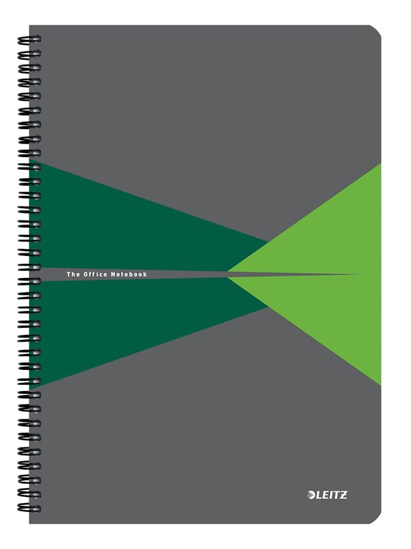 Leitz Office Notitieboek A4 gelijnd, met PP omslag, groen
