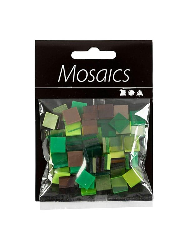 Creativ Company - Mini Mosaic Green Glitter 10x10mm 25 grams