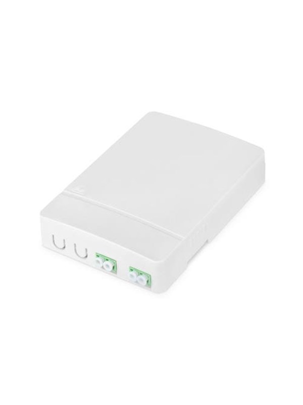 DIGITUS fibre-optic distribution box - with 2 x LC/APC duplex couplers