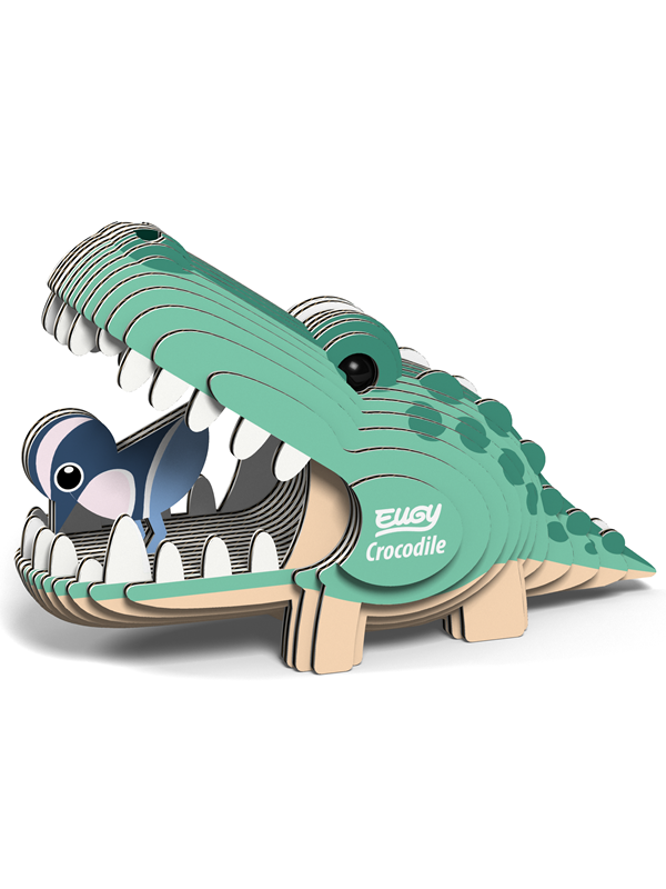EUGY 3D Puzzel - Krokodil - Wilde Dieren - Duurzaam - Verzamel Ze Allemaal - 6 Jaar
