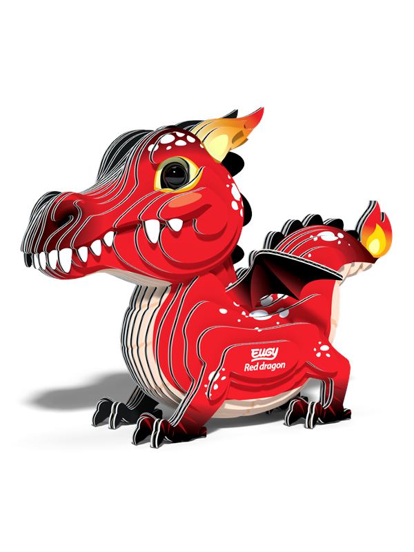 EUGY 3D Puzzel - Draak - Fantasiefiguren - Duurzaam - Verzamel Ze Allemaal - 6 Jaar