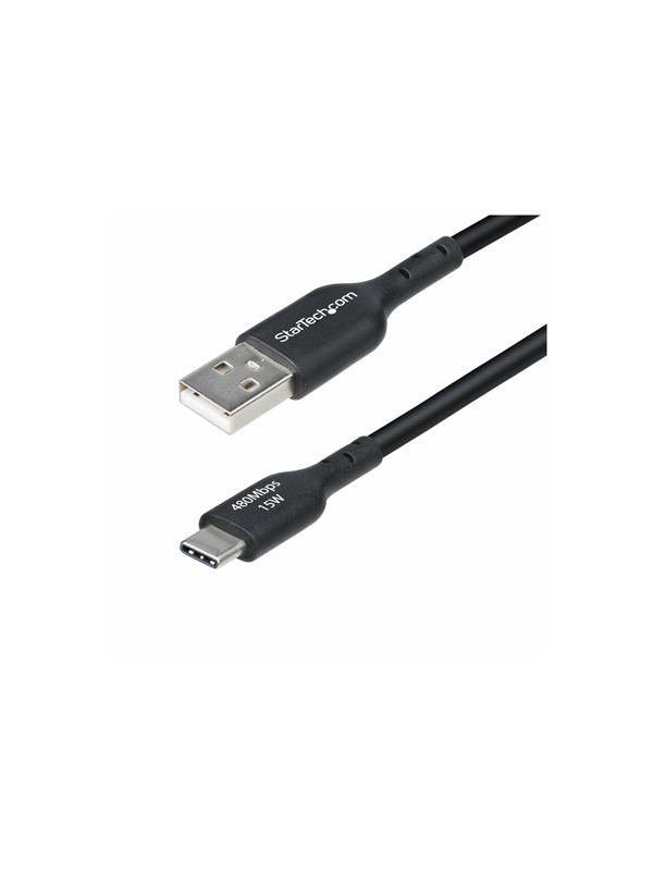 StarTech.com 3m USB-A naar USB-C Laadkabel, USB-A naar USB Type-C Oplaadkabel, Opladen & Synchroniseren, Fast Charge 3A, USB 2.0 Data Transfer Kabel, TPE Mantel, Zwart