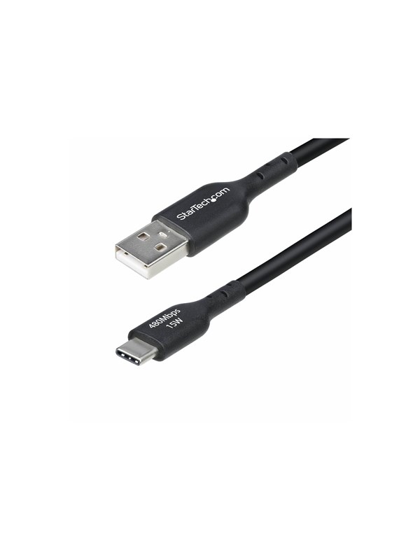 StarTech.com 4m USB-A naar USB-C Laadkabel, USB-A naar USB Type-C Oplaadkabel, Opladen & Synchroniseren, Fast Charge 3A, USB 2.0 Data Transfer Kabel, TPE Mantel, Zwart