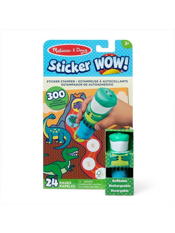Melissa & Doug - Water WOW! Activiteitenboek - Met stickerstempel Dino