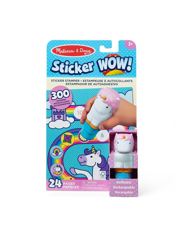 Melissa & Doug - Sticker WOW! Activiteitenboek - Met stickerstempel Unicorn