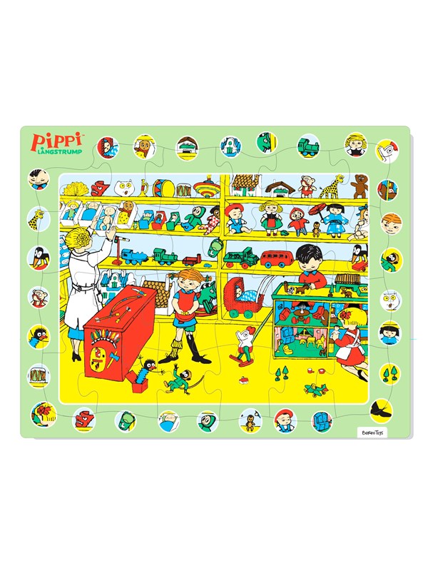 Barbo Toys Pippi - Framed Cardboard Puzzle - Thingfinder