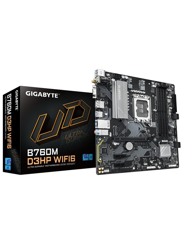GIGABYTE B760M D3HP WIFI6 Moederbord - Intel B760 - Intel LGA1700 - DDR5 RAM - Micro-ATX