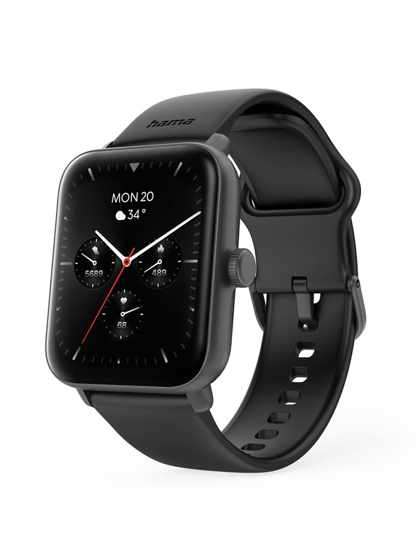 Hama 6010 Smartwatch TFT-Display Telefoonfunctie Waterdicht + GPS Zwart