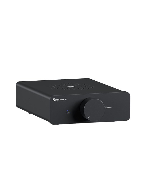 Fosi Audio V3 300W Klasse D Stereo Versterker, Compact Ontwerp met Geavanceerde Warmteafvoer met 48V5A Voeding