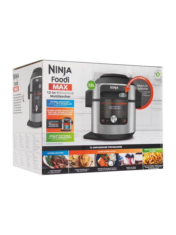 Ninja Foodi OL650EU Multicooker - 12 Kookfuncties - 7,5 Liter - Inclusief Airfryer, Pressure Cooking, Stomen, Grillen