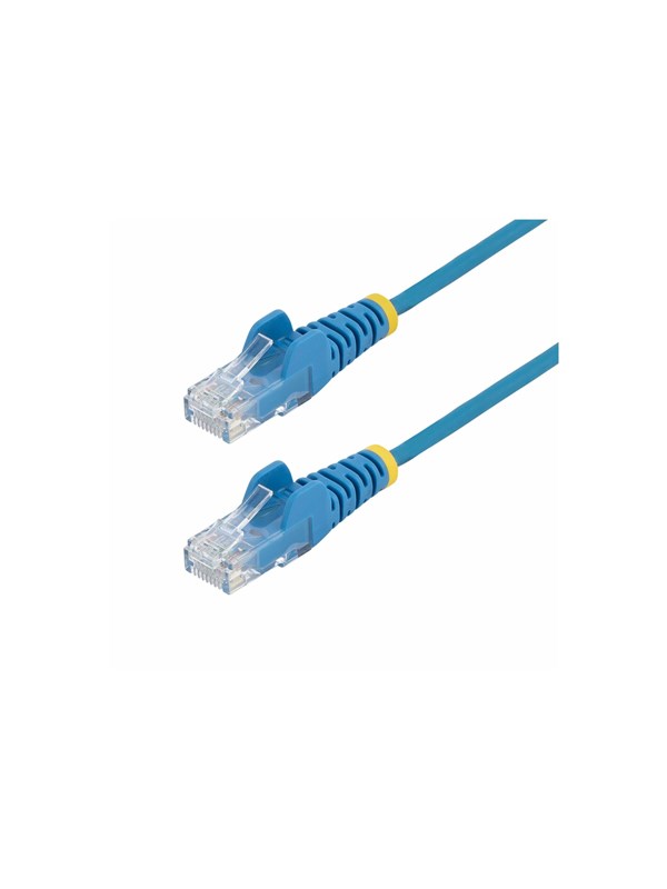 StarTech.com 15m Blue Slim CAT6 Ethernet Cable Snagless 28AWG LSZH - patch cable - 15 m - blue - Blauw - 15m