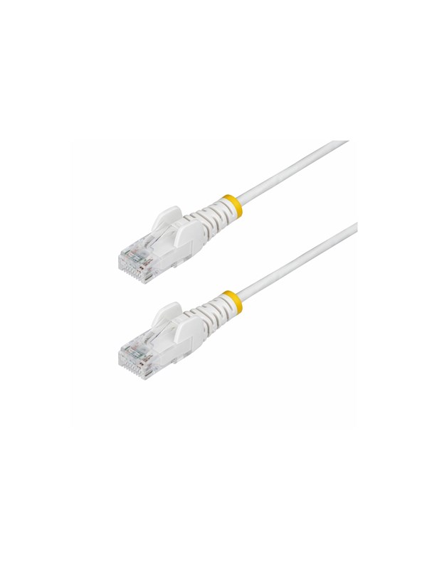StarTech.com 1m Dunne CAT6 Ethernet Kabel, Wit, Snagless, 100W PoE, UTP, LSZH, 28AWG Pure Koperdraad, Slim RJ45 Netwerk Patchkabel met Trekontlasting, Fluke Getest