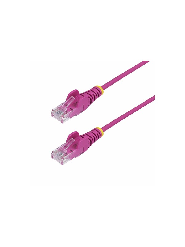 StarTech.com 2.5m Pink Slim CAT6 Ethernet Cable Snagless 28AWG LSZH - patch cable - 2.5 m - pink - Roze - 2.5m
