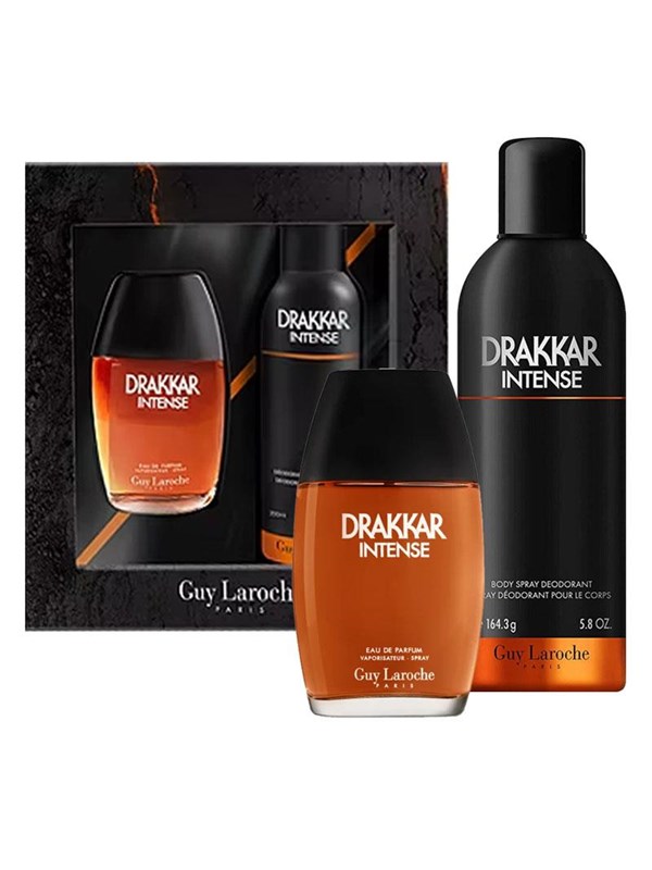 Guy Laroche Drakkar Noir Intense Eau De Parfum For Men 100 Ml And Drakkar Noir Intense Body Spray 200 Ml