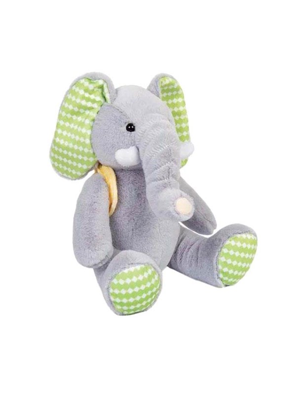 BigJigs knuffel speelgoed kleine olifant pluche multi kleuren.