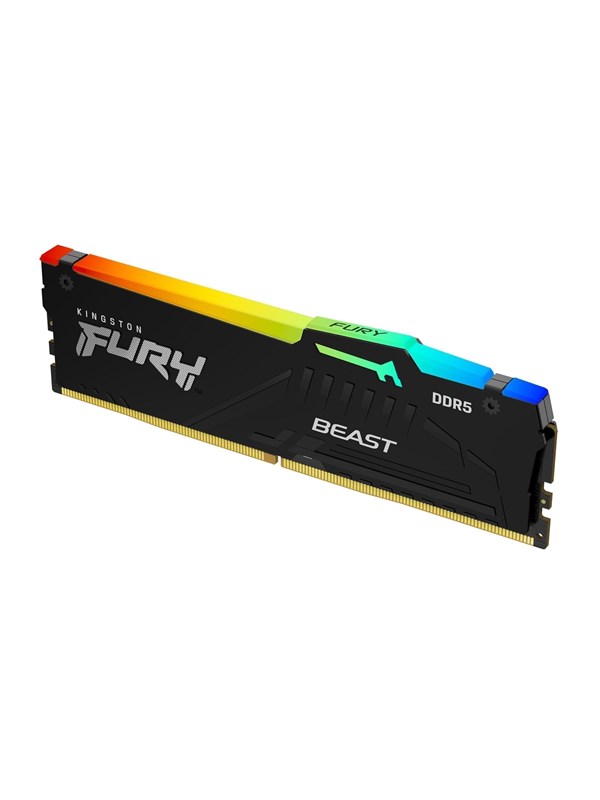 Kingston FURY Beast RGB DDR5-5200 - 32GB - CL40 - Single Channel (1 pcs) - AMD EXPO & Intel XMP - Zwart met RGB