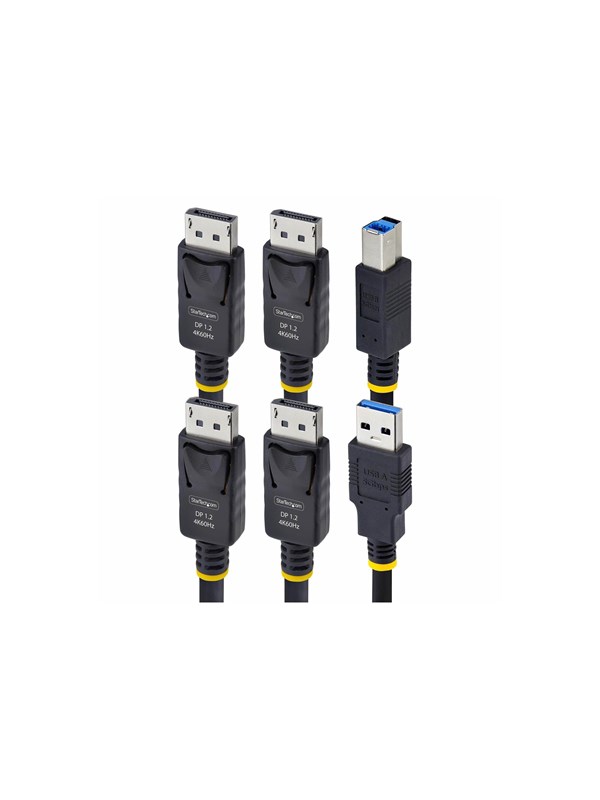 StarTech.com 6ft (1.8m) Dual-DisplayPort and USB 5Gbps KVM Cable - keyboard / video / mouse (KVM) cable - 1.83 m