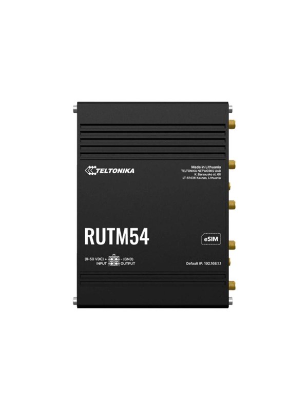 Teltonika RUTM54 - wireless router - WWAN - Wi-Fi 5 - 5G 4G 3G - DIN rail mountable surface-mountable wall-mountable - Wireless router 802.11a/b/g/n/Wi-Fi 5 Wave 2