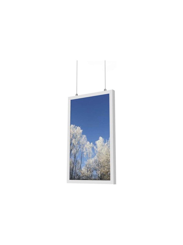 HI-ND mounting component - portrait - for digital signage LCD panel - white RAL 9003 - Max - recommended for 49"
