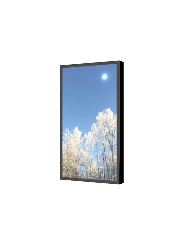 HI-ND EASY mounting kit - for digital signage LCD panel - portrait - black RAL 9005 - Max - recommended for 49"