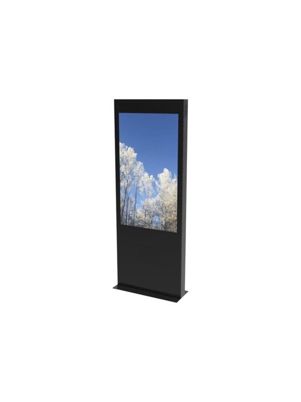 HI-ND Single Totem Exclusive stand - portrait - for flat panel - black - Max - recommended for 75"