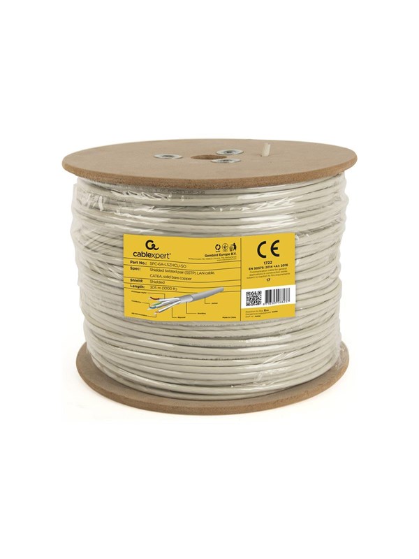 Gembird Cablexpert bulk cable - 305 m - grey - Grijs - 305m