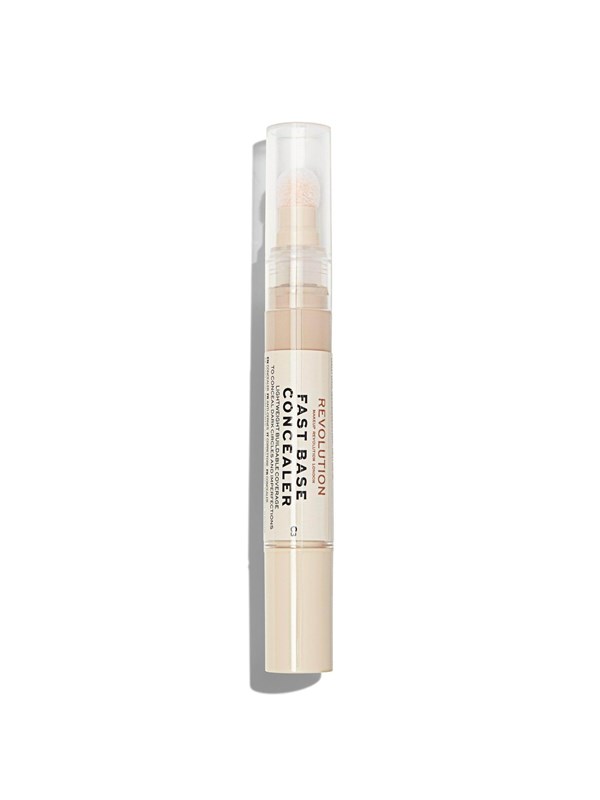 Makeup Revolution - Fast Base Concealer - Korektor pro rychlé zakrytí nedokonalostí  4,5 ml  C3