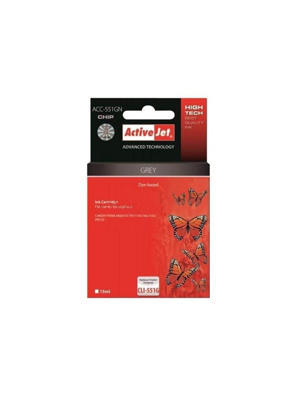 ActiveJet Premium ACC-551GN - grey - compatible - ink cartridge (alternative for: Canon CLI-551GY XL)