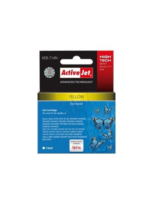 Activejet AEB-714N inktcartridge Compatible Geel 1 stuk(s)