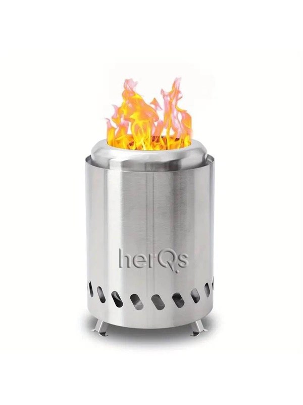 herQs Smokeless Firepit Mini Orbit - Tijdloos vuur, zonder Rook - Rookvrije vuurkorf - voor op tafel en balkons - ⌀ 14 cm