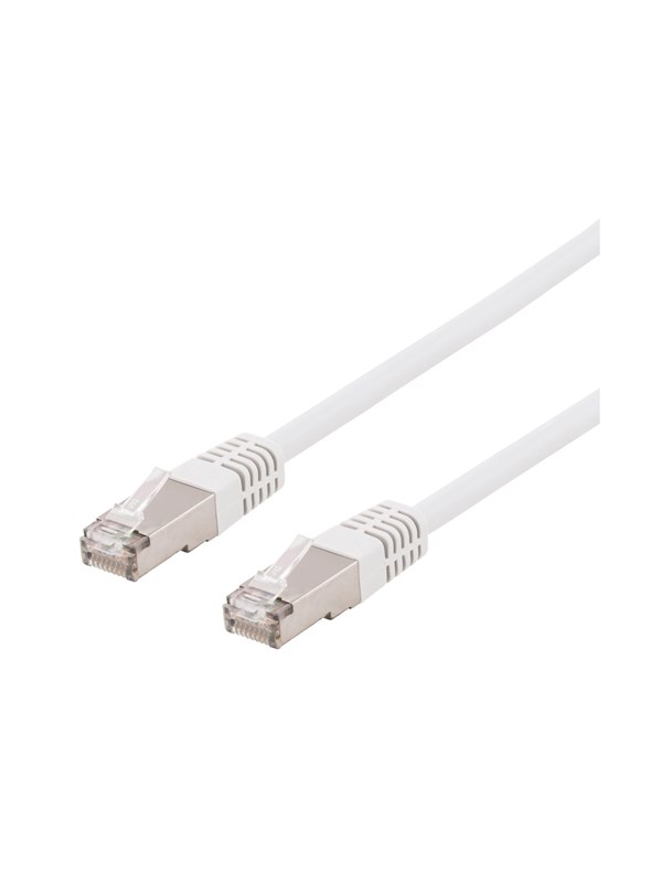 Deltaco STP-603VAU - patch cable - 30 cm - white - Wit - 0.3m