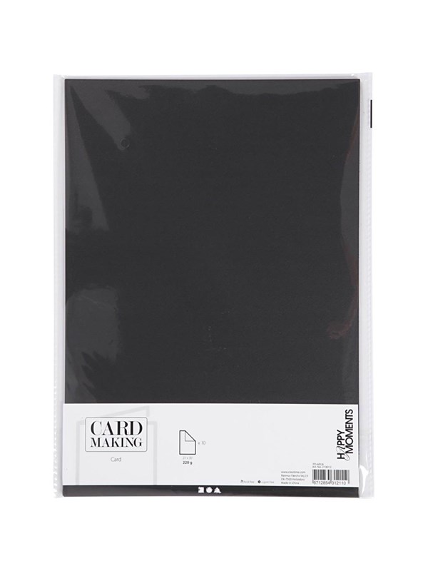 Creativ Company - Cardboard Black A4 220g 10 pcs.