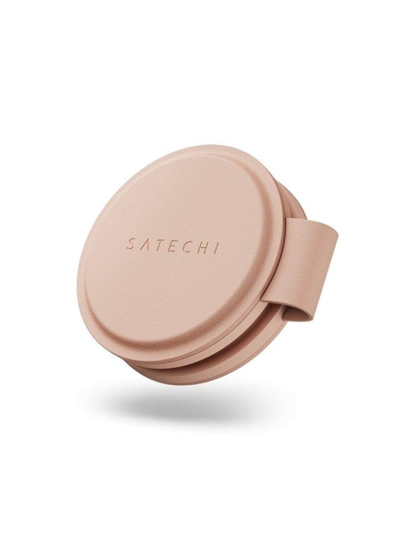 Satechi OntheGo 2-in-1 Draadloze Oplader – Compact en Duurzaam Ontwerp – Snelladen tot 15W – Geschikt voor Op Reis en Thuisgebruik - Roze