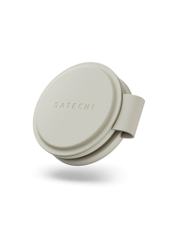 Satechi OntheGo 2-in-1 Draadloze Oplader – Compact en Duurzaam Ontwerp – Snelladen tot 15W – Geschikt voor Op Reis en Thuisgebruik - Beige