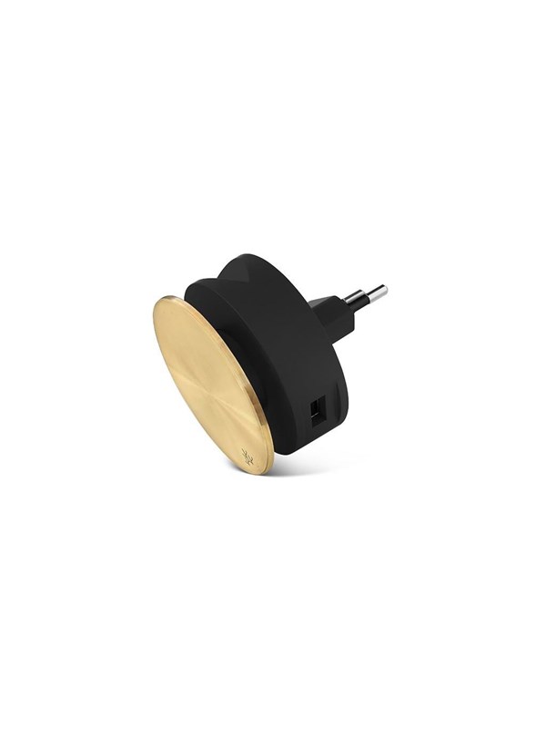 Usbepower AERO MINI Luxury Editon - Dual USB roll charger with iPhone stand and cable roller - Gold